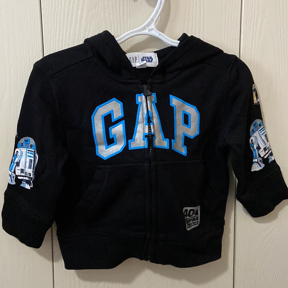 GAP Star Wars Black Hoodie with C-3PO and R2-D2